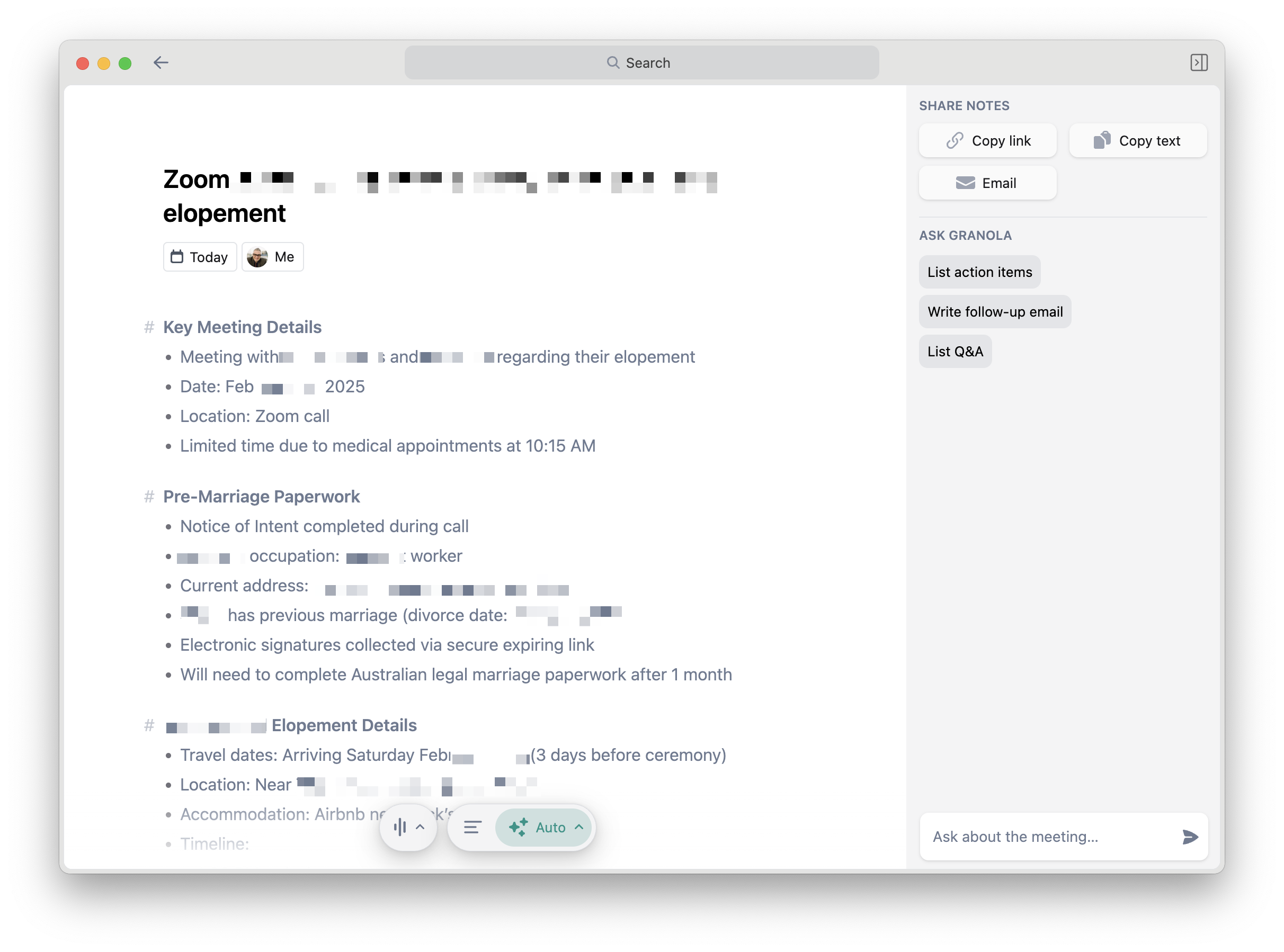 Granola AI assistant