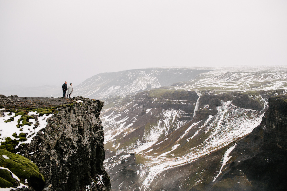 Photo of Britt and I at Háifoss
