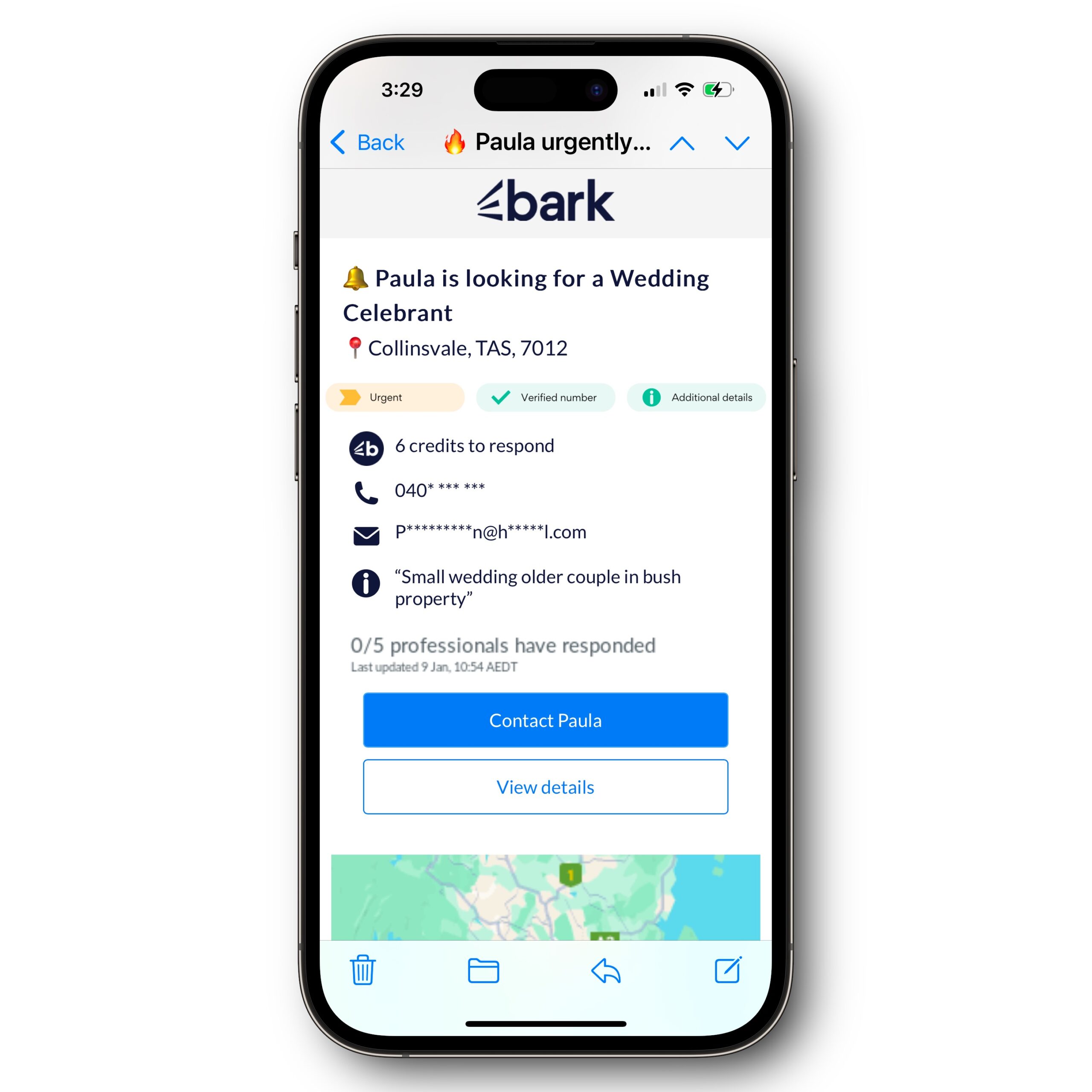 Screenshot of an email sent to Josh Withers from Bark